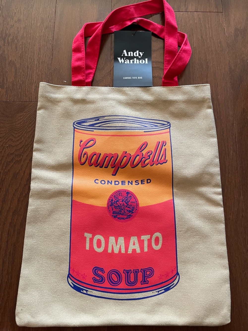 Andy Warhol Campbell's Tomato Soup Canvas Tote in Red